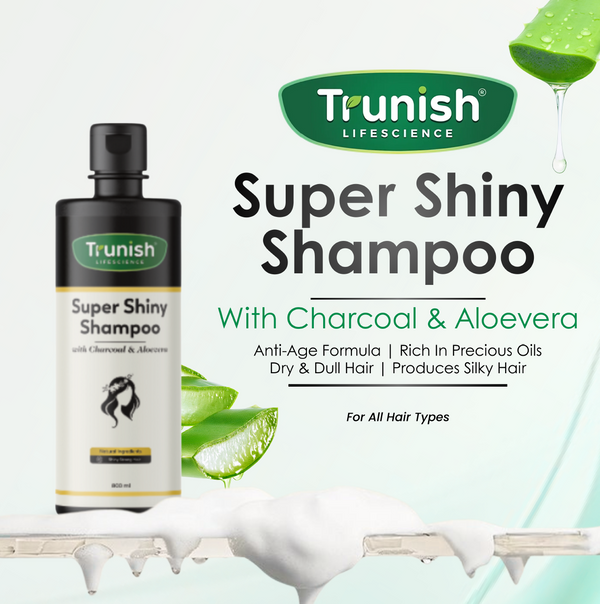 Super Shiny Shampoo with Charcoal & Aloevera