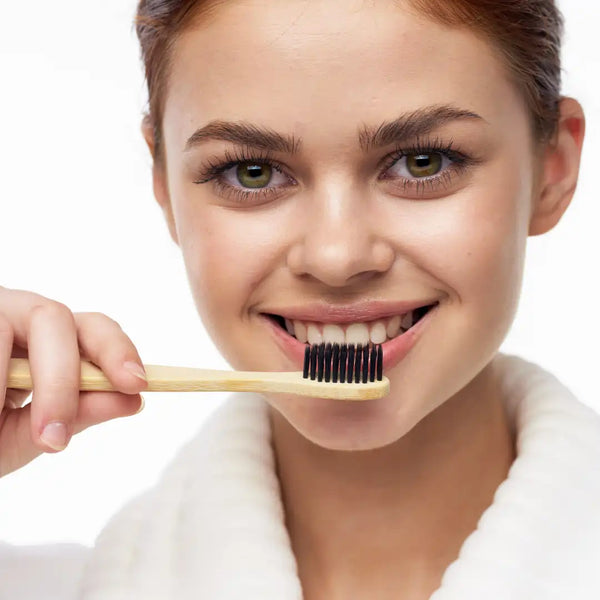 Natural Bamboo Toothbrush with Charcoal Infused Bristles